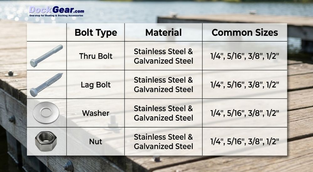 Fasteners, Lag Bolts, Thru Bolts, Washers and more