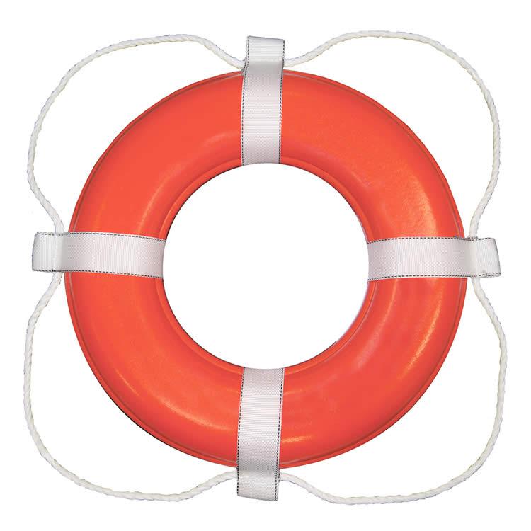 30 in. Soft Skin Life Ring, ORANGE