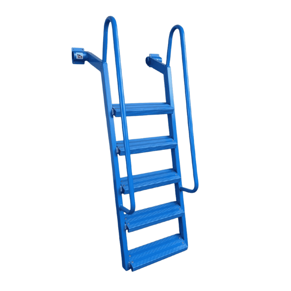 5-Step Wet Steps Dock Ladder – Blue Powder Coat Finish (BOXED)