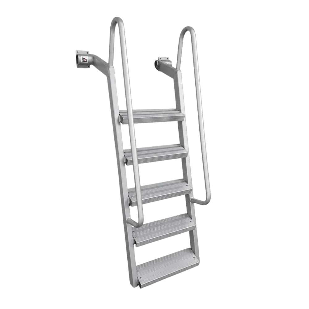 5-Step Wet Steps Dock Ladder – Hammered Silver Vein Powder Coat (BOXED)-1
