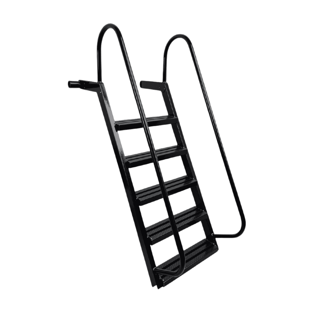 5-Step Wet Steps Dock Ladder – Hammered Silver Vein Finish (WELDED)-1