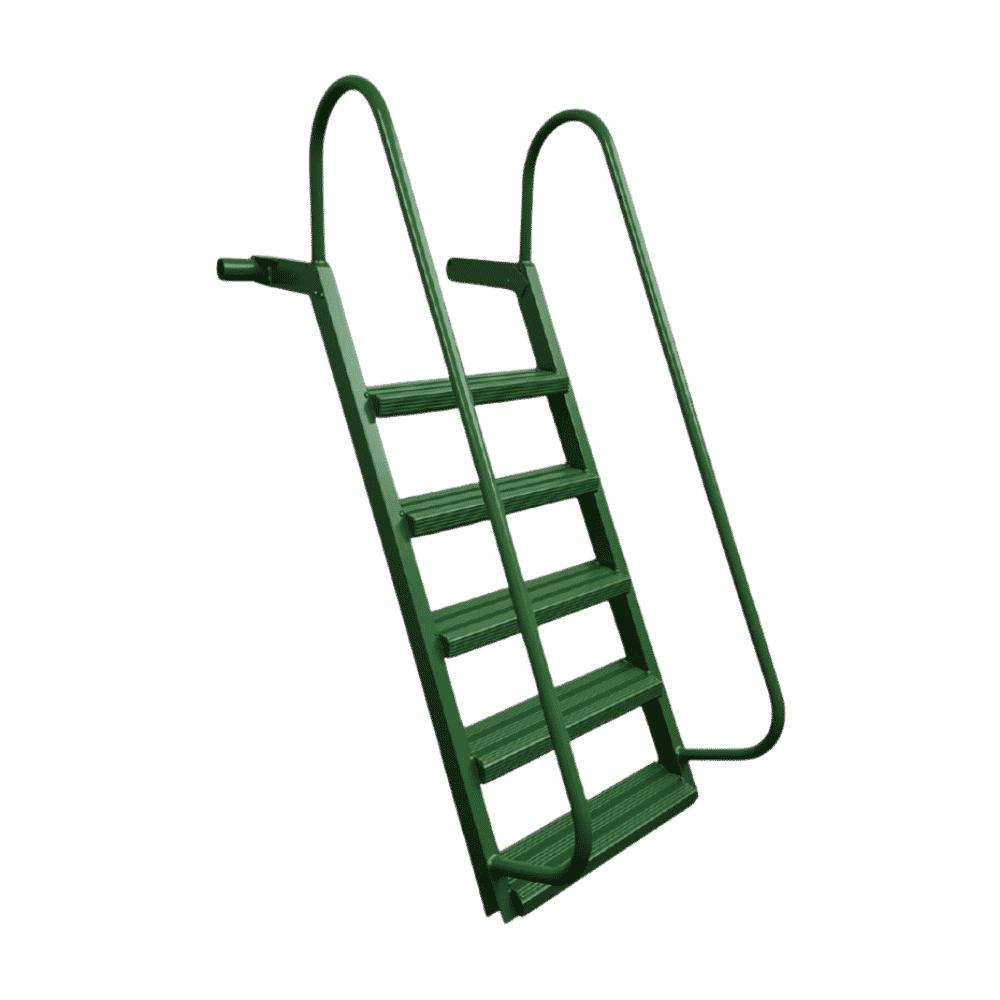 5-Step Wet Steps Dock Ladder – Hunter Green Powder Coat Finish (WELDED)-1