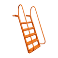 5-Step Wet Steps Dock Ladder – Safety Orange Powder Coat Finish (WELDED)