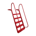 5-Step Wet Steps Dock Ladder – Red Powder Coat Finish (WELDED)
