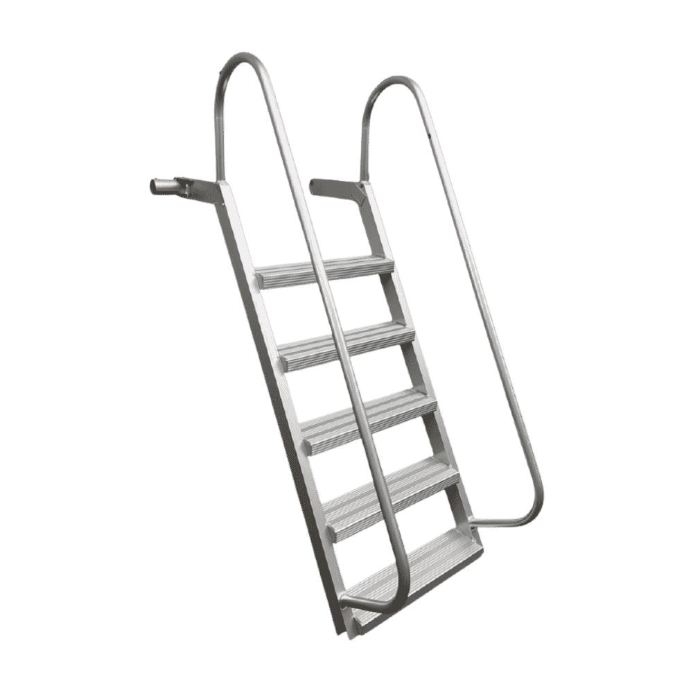 5-Step Wet Steps Dock Ladder – Clear Coat Powder Finish (WELDED)-1