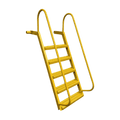 5-Step Wet Steps Dock Ladder – Safety Yellow Powder Coat Finish (WELDED)