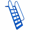 6-Step Wet Steps Dock Ladder – Blue Powder Coat Finish (WELDED)