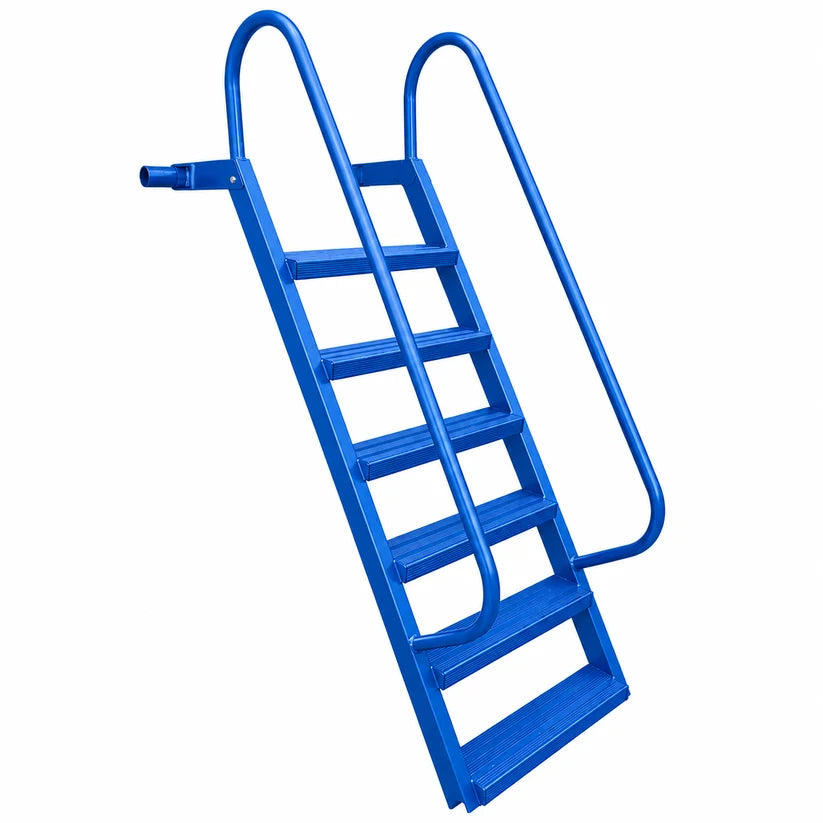 6-Step Wet Steps Dock Ladder – Blue Powder Coat Finish (WELDED)-1
