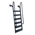 6-Step Wet Steps Dock Ladder – Hammered Silver Vein Powder Coat Finish (BOXED)