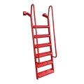 6-Step Wet Steps Dock Ladder – Red Powder Coat Finish (BOXED)
