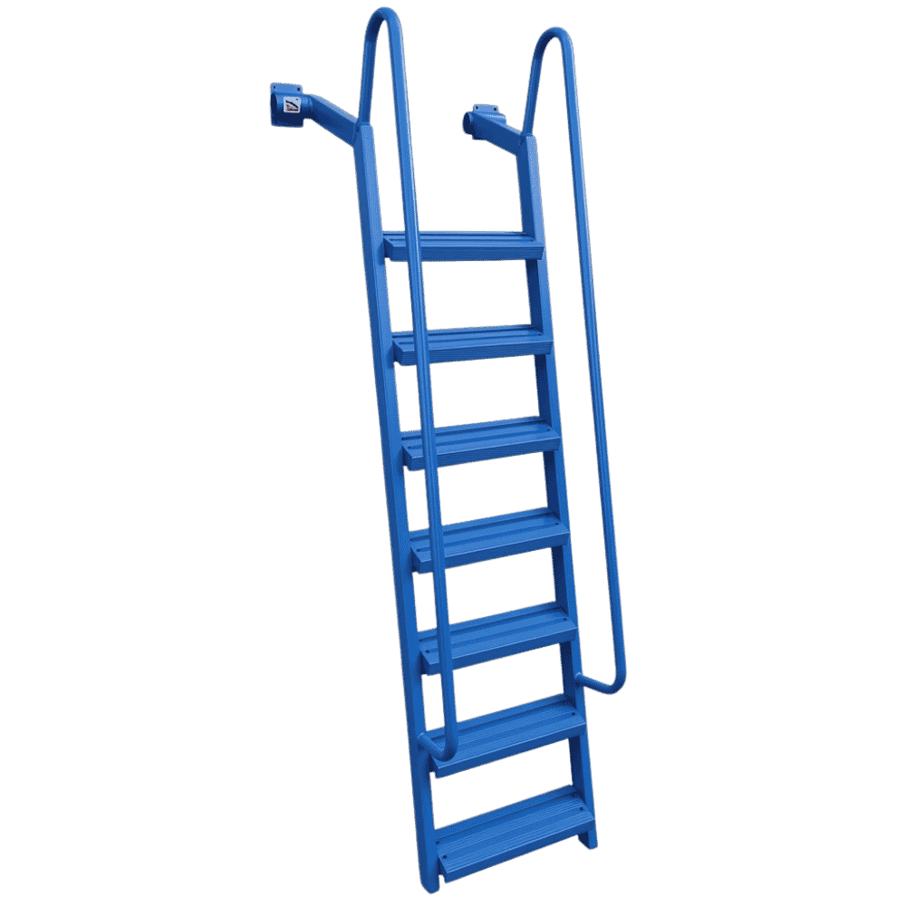 7-Step Wet Steps Dock Ladder – Blue Powder Coat Finish (BOXED)