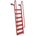 7-Step Wet Steps Dock Ladder –Solid Red Powder Coat Finish (BOXED)