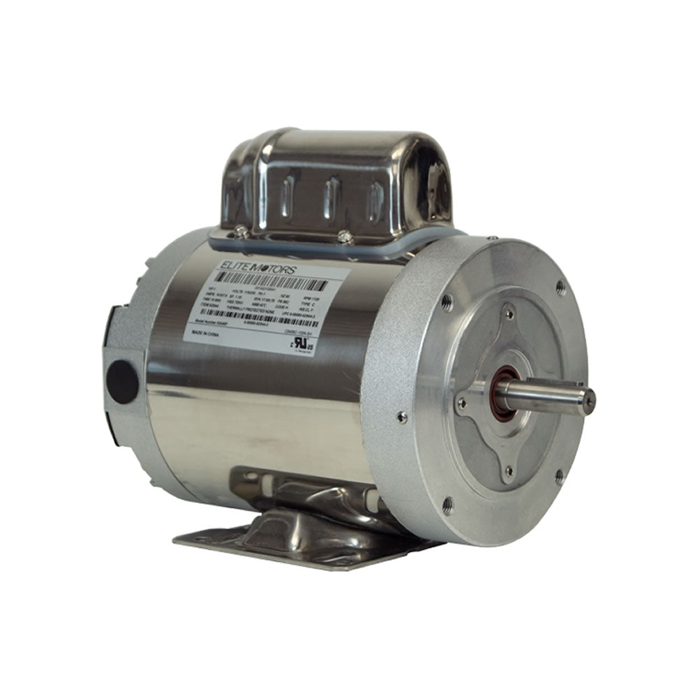 Elite .75 HP Stainless Steel TENV Lift Motor, 56 Frame, with Base