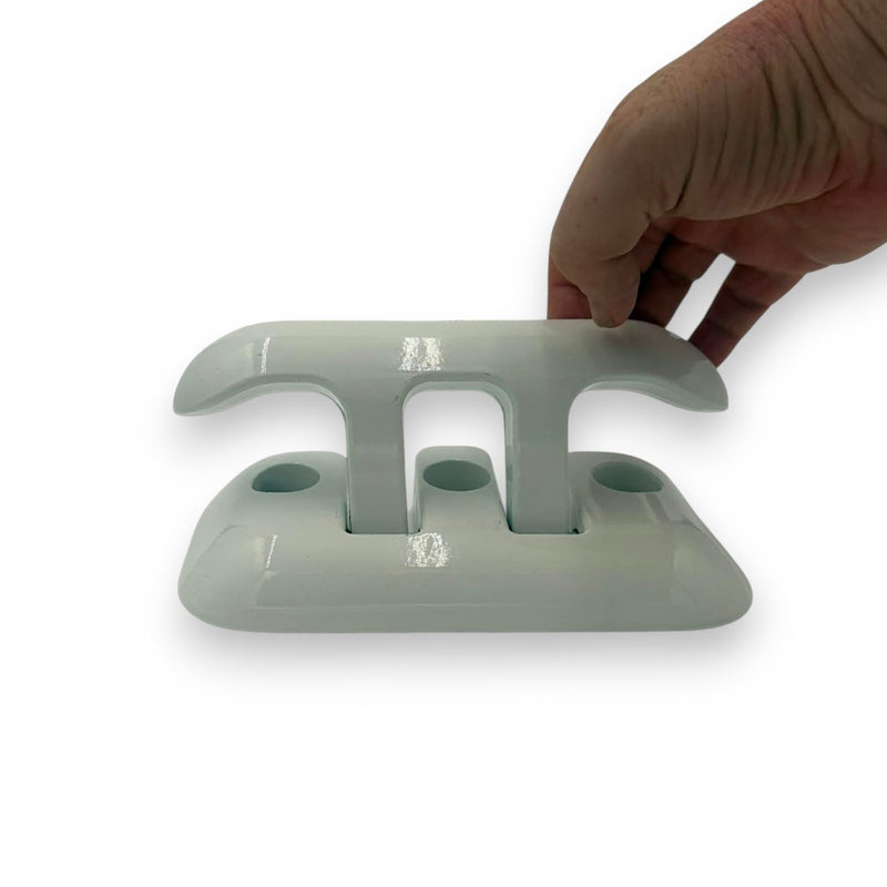 8 in. Aluminum Flip-Up Cleat, WHITE-4