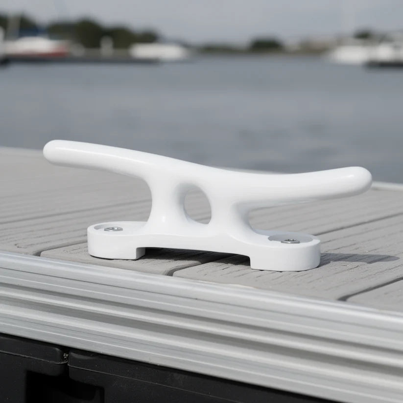 18" S Cleat, Aluminum, Powder Coated, White-1