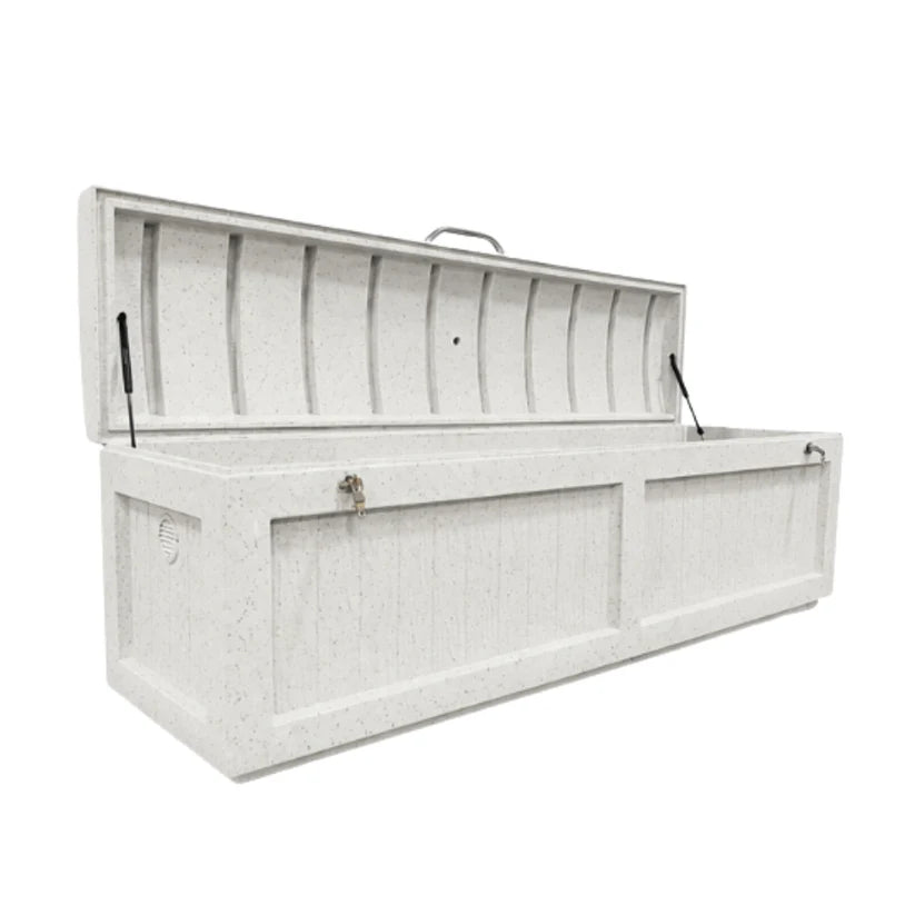 Dock Box Granite White 84" x 24" x 28"-1