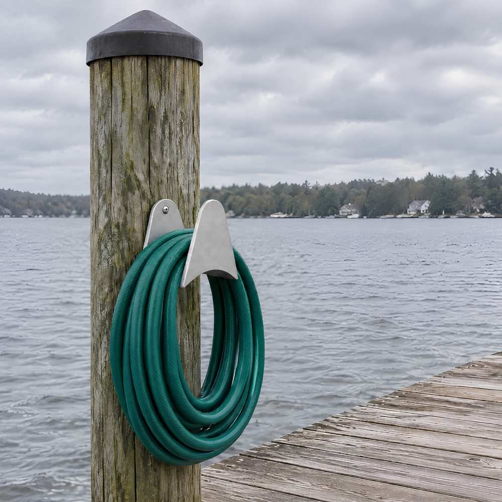 Aluminum Hose Holder for Docks – Marine Grade-1