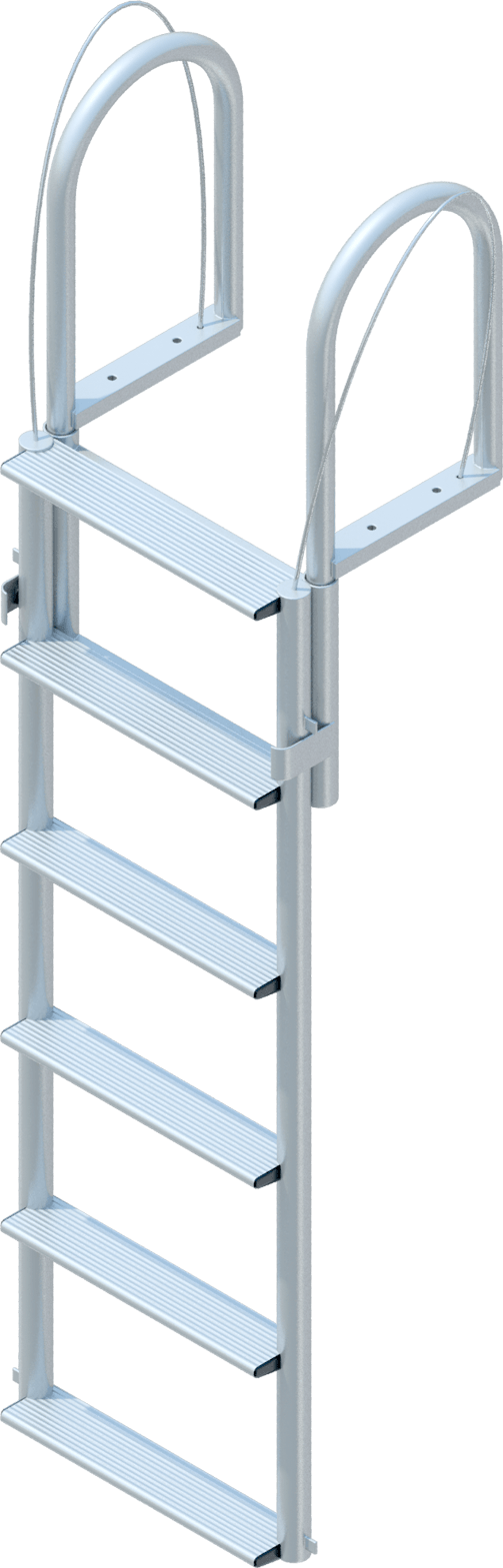6 Step Floating Dock Lift Ladder with 3-1/2" Wide Steps-1