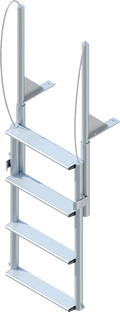 4 Step Finger Pier Lift Ladder with 3-1/2" Wide Steps