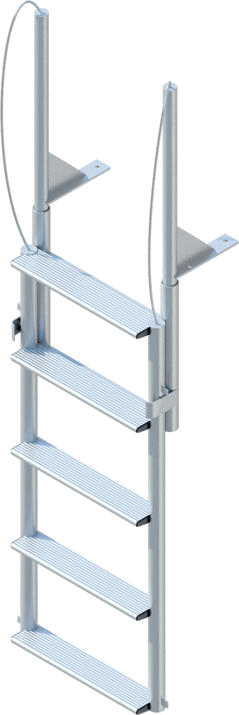 5 Step Finger Pier Lift Ladder with 3-1/2" Wide Steps