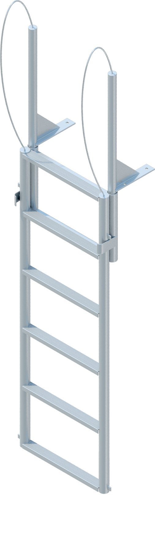 6 Step Finger Pier Lift Ladder with 2" Standard Steps-1