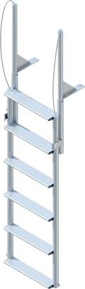 6 Step Finger Pier Lift Ladder with 3-1/2" Wide Steps