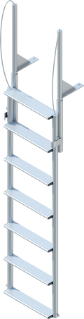 7 Step Finger Pier Lift Ladder with 3-1/2" Wide Steps