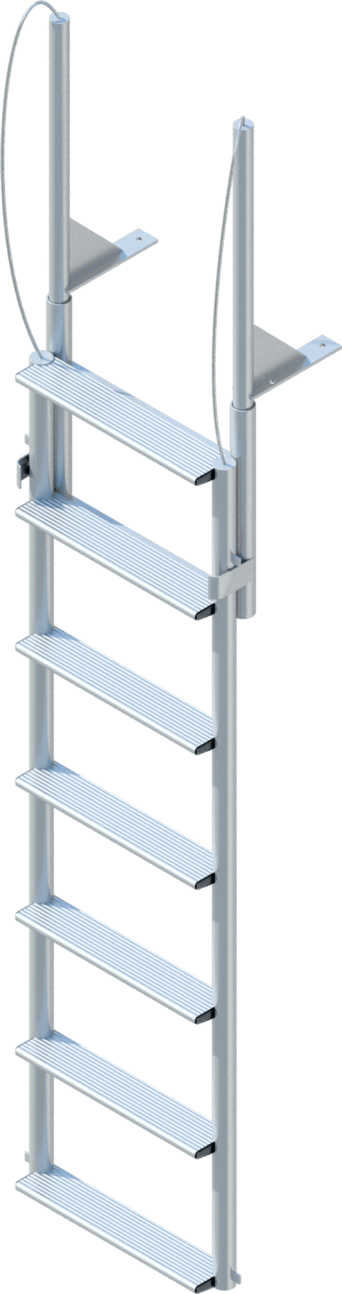 7 Step Finger Pier Lift Ladder with 3-1/2" Wide Steps