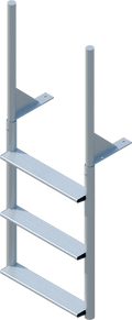 3 Step Finger Pier Straight Ladder with 3-1/2" Wide Steps