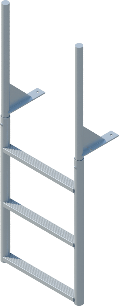 3 Step Finger Pier Straight Ladder with 2" Standard Steps