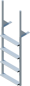 4 Step Finger Pier Straight Ladder with 3-1/2" Wide Steps