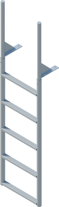5 Step Finger Pier Straight Ladder with 2" Standard Steps