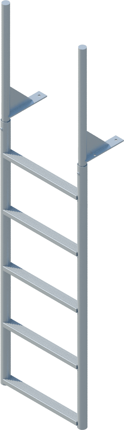 5 Step Finger Pier Straight Ladder with 2" Standard Steps