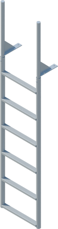6 Step Finger Pier Straight Ladder with 2" Standard Steps