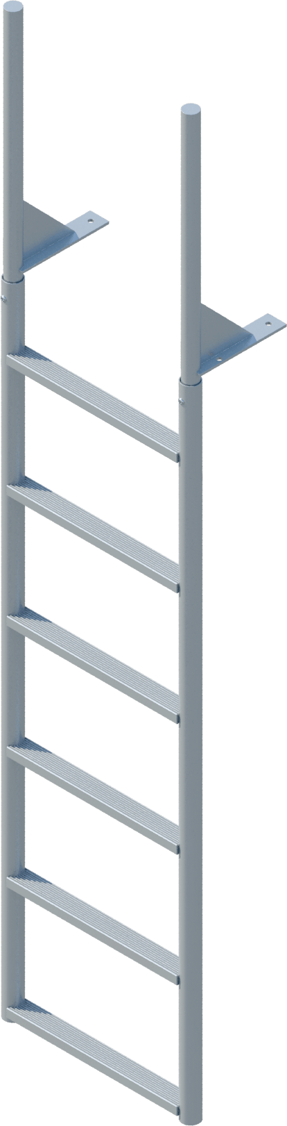 6 Step Finger Pier Straight Ladder with 2" Standard Steps-1