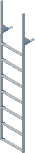 7 Step Finger Pier Straight Ladder with 2" Standard Steps