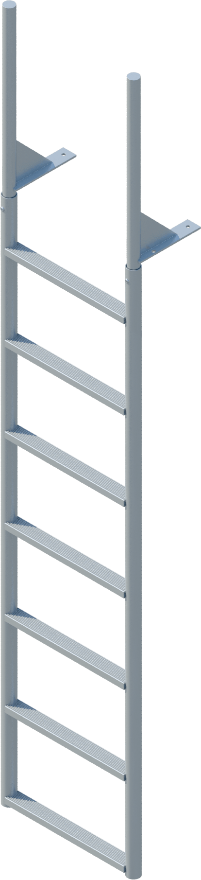 7 Step Finger Pier Straight Ladder with 2" Standard Steps