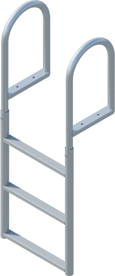 3 Step Straight Ladder with 2" Standard Steps-1