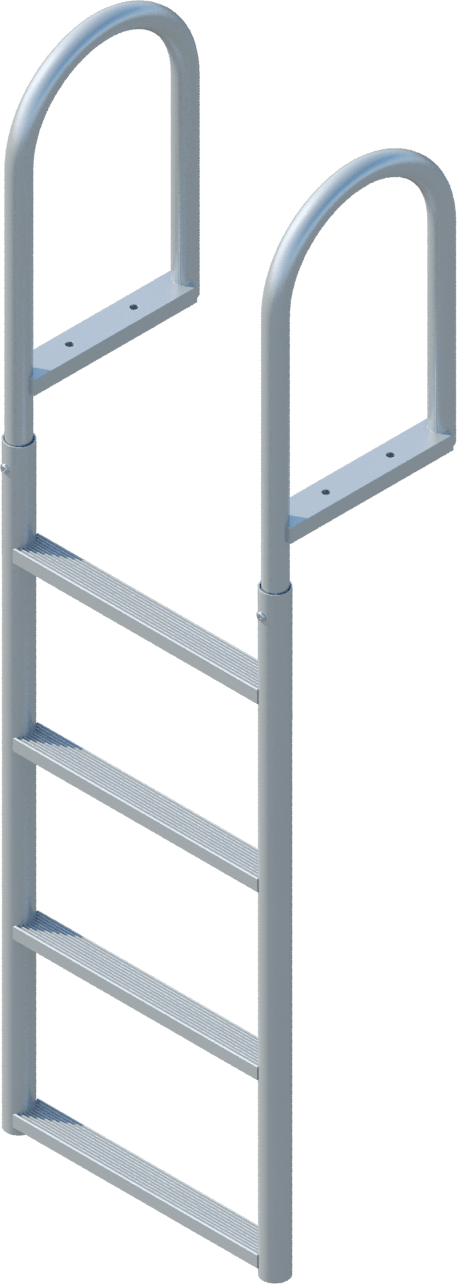 4 Step Straight Ladder with 2" Standard Steps-1