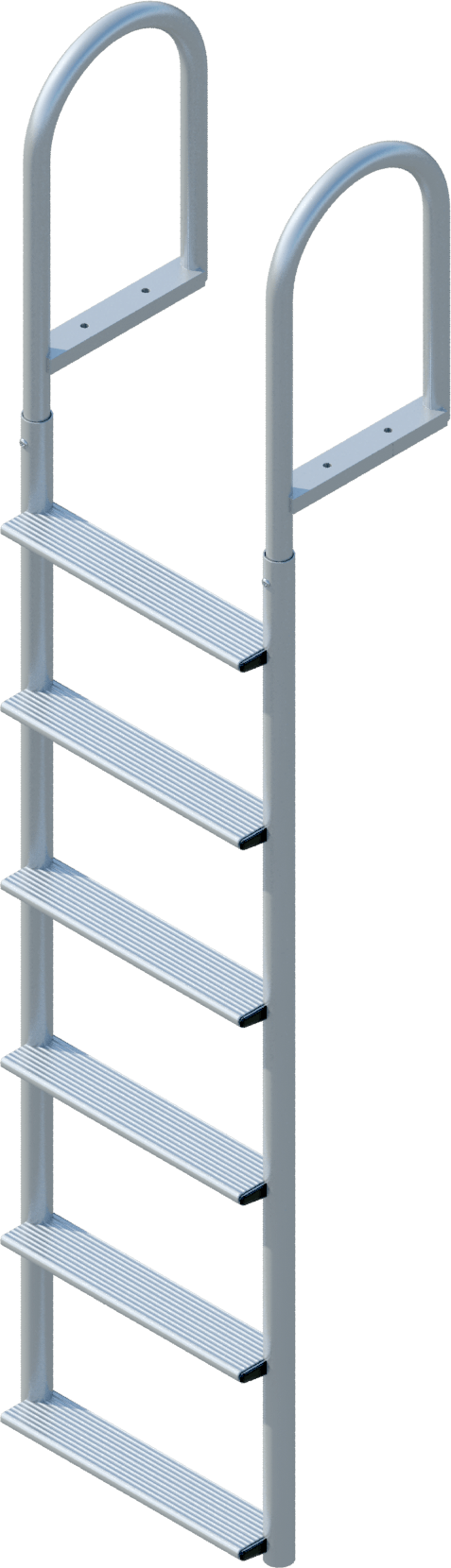 6 Step Straight Ladder with 3-1/2" Wide Steps-1