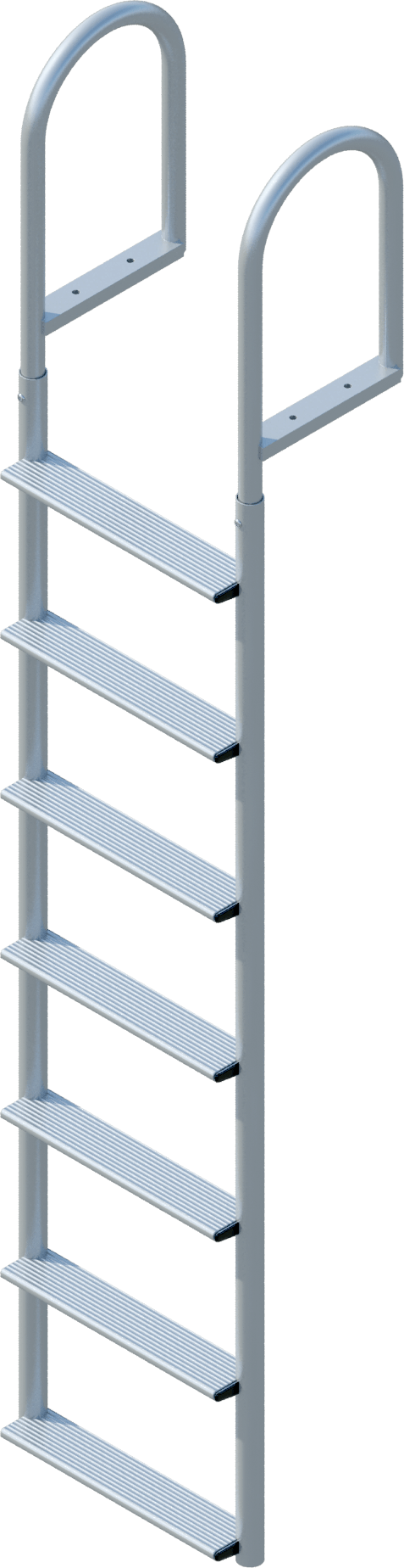 7 Step Straight Ladder with 3-1/2" Wide Steps-1