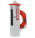 Firehouse Pedestal (Stainless Steel), 20 lb Extinguisher