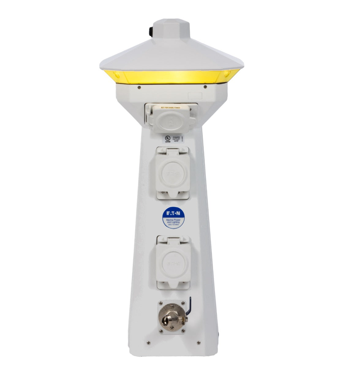 Hatteras 20A/20A Dock Power Pedestal with Light