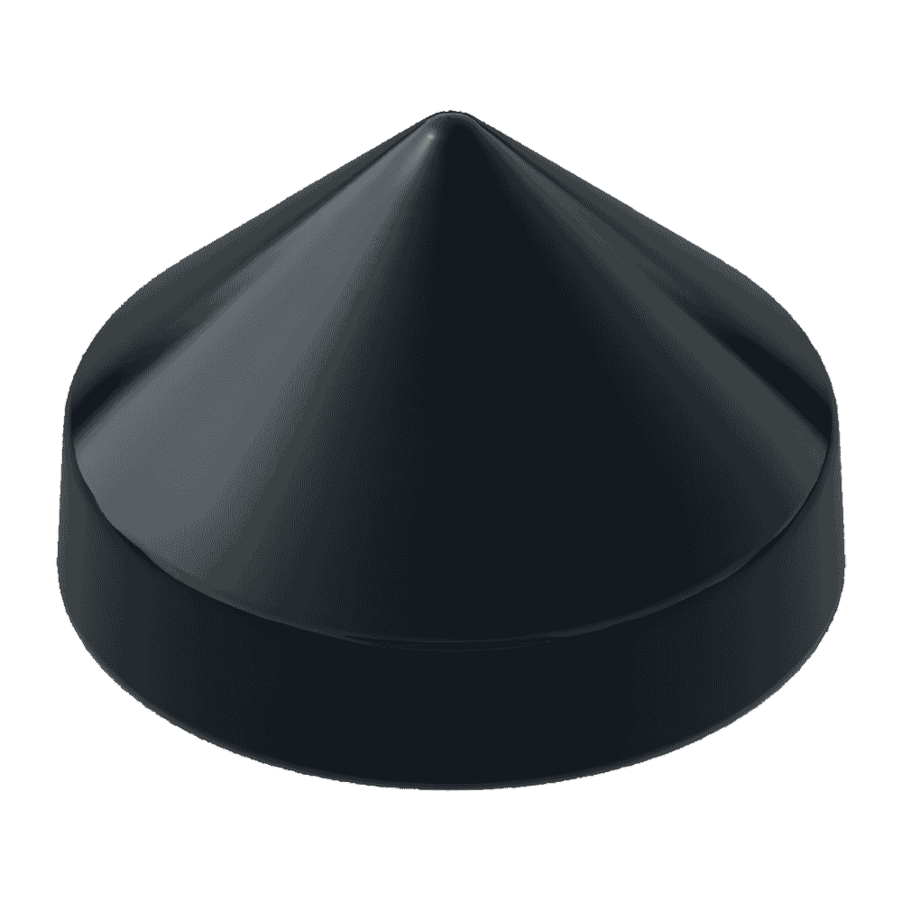 10" Black, Cone, Round, Piling Cap