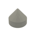 8" Light Gray, Cone, Round, Piling Cap