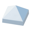 3-1/2" x 5-1/2" White, Cone, Square, Piling Cap