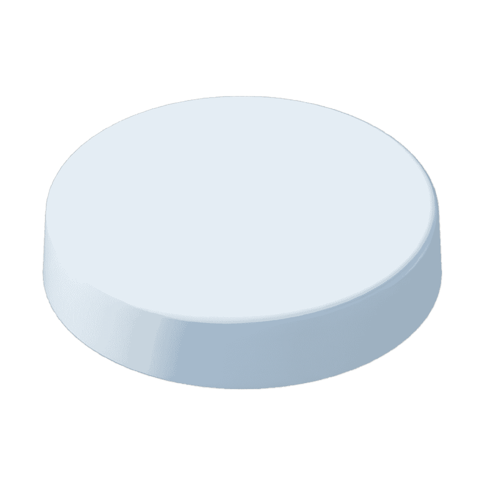 10" White, Flat, Round, Piling Cap