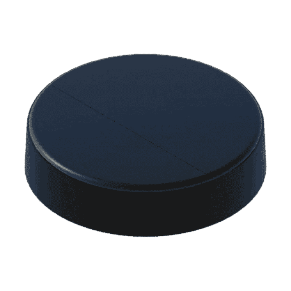 10" Black, Flat, Round, Piling Cap-1