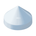 5" White, Cone, Round, Piling Cap