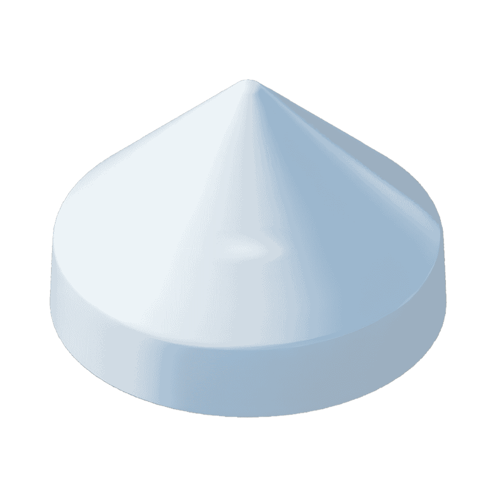 5" White, Cone, Round, Piling Cap-1
